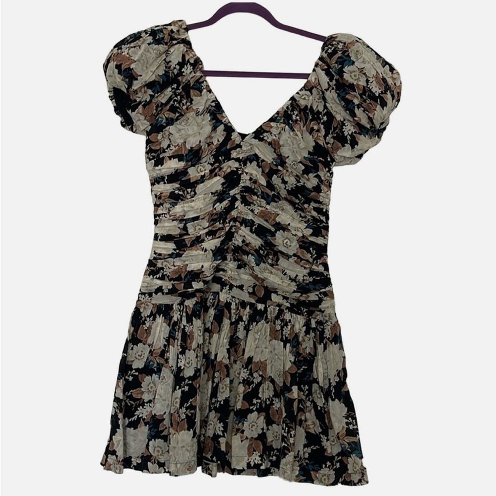 Abercrombie & Fitch Floral Puff Sleeve Dress